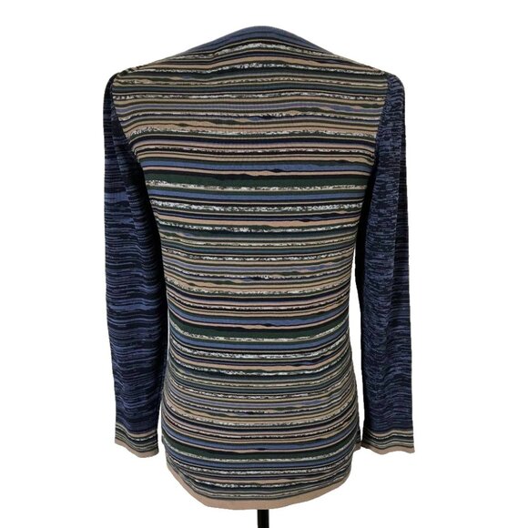 BROOKS BROTHERS Long Sleeve Nylon Sweater Womens Size XS Striped Made in Italy - Picture 5 of 7